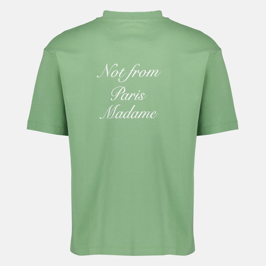 T-shirts Green slogan calligraphy T-shirt Drole De Monsieur Vert Homme