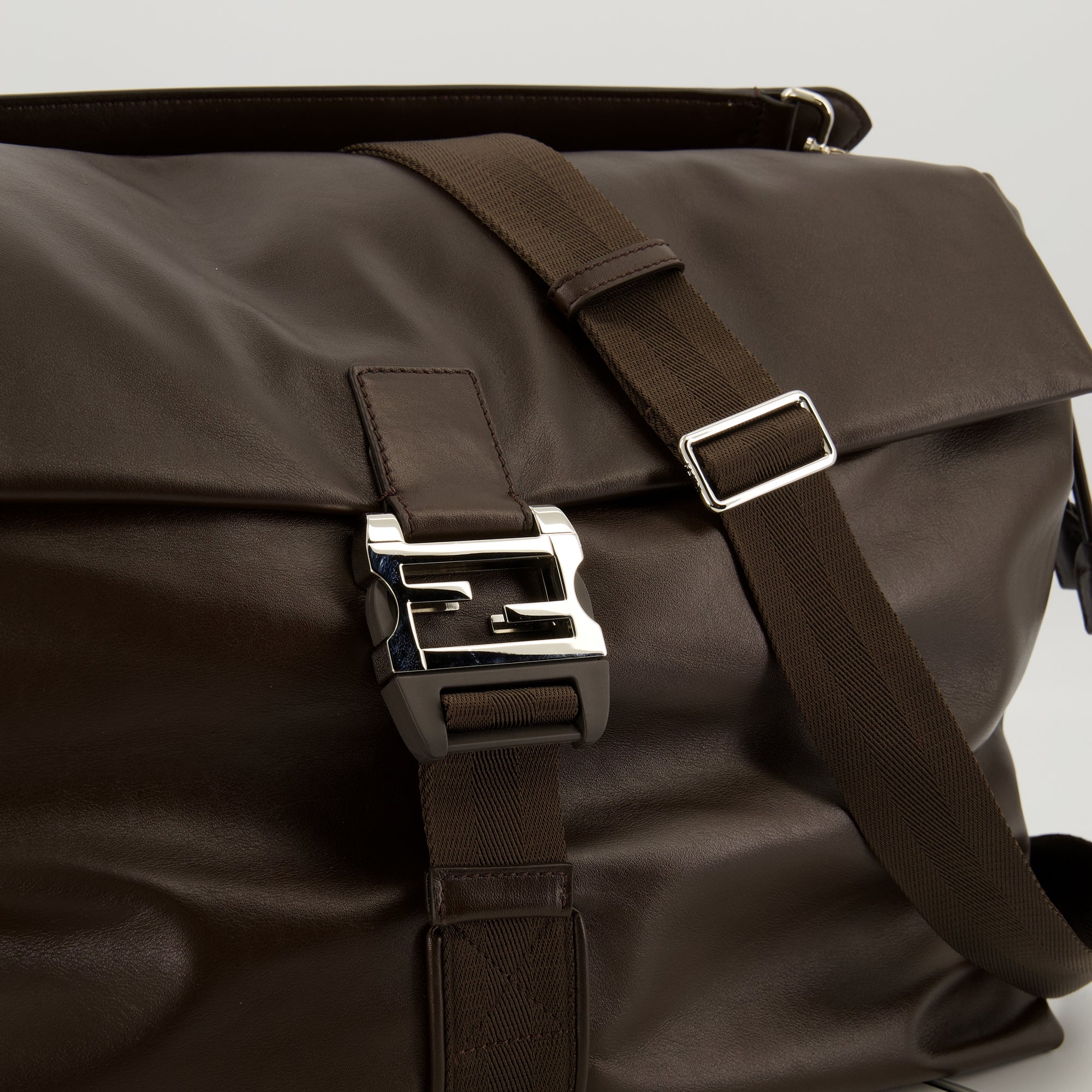 マキシブラウンフラックスメッセンジャーバッグ Fendi - 男性用 