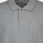 Immagine del Polo in Piquet di Cotone Grigio di Dior per Uomo - Collezione Primavera-Estate 2026 - Vista Dettagliata_2