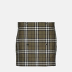 Bild des Burberry Damen Minirock mit Karomuster - Herbst-Winter 2025 - Vorderansicht