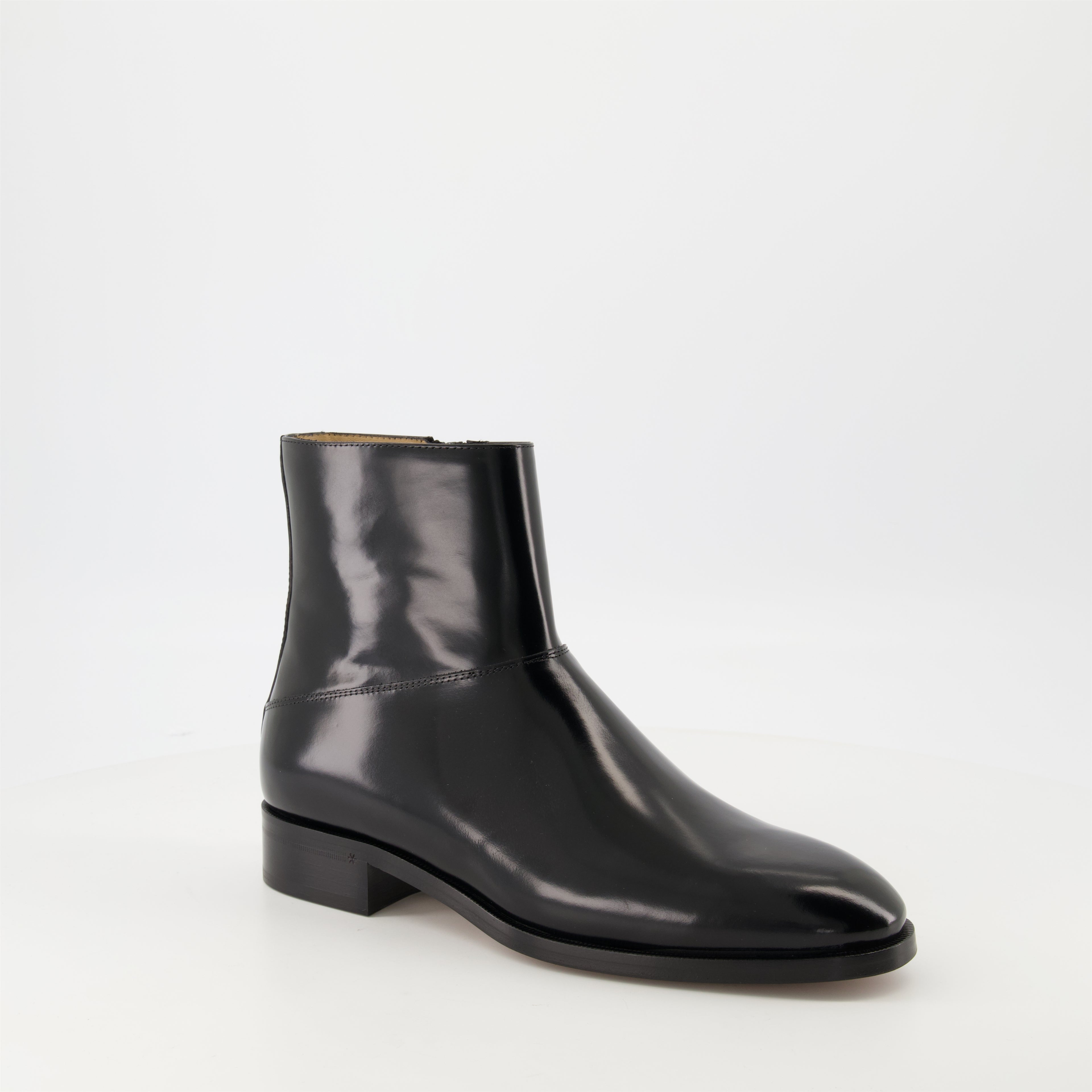 Bottes et bottines Bottines Pat en cuir Valentino Garavani Noir Homme