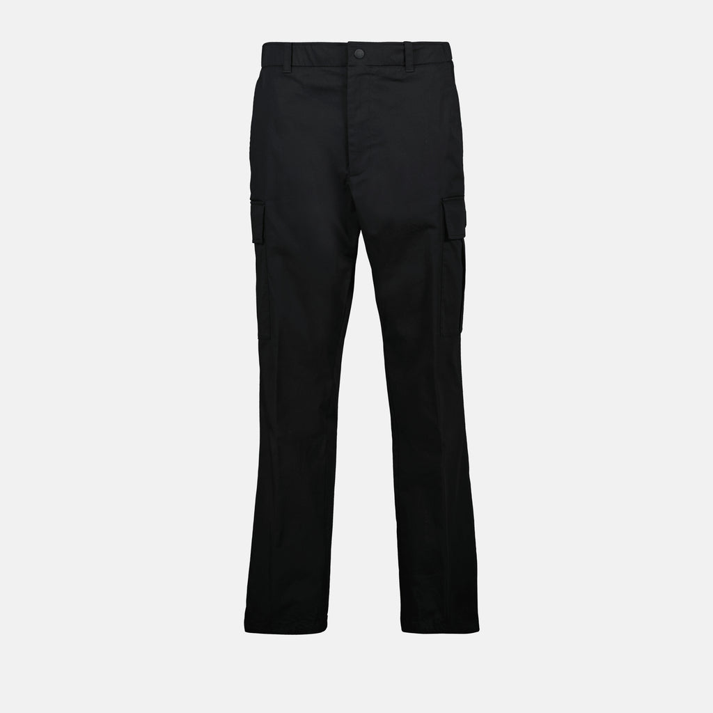 Calças Cargo Gabardine Moncler Preto Homme