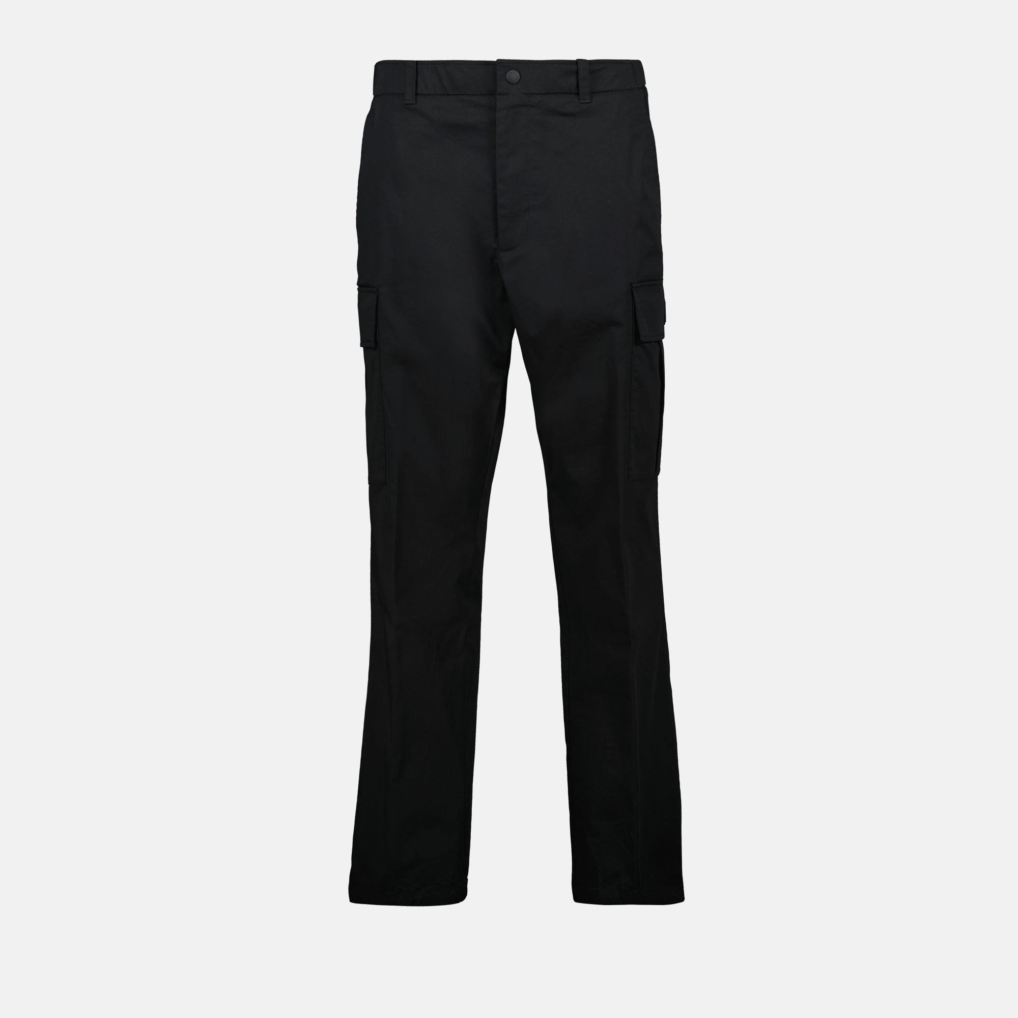 Calças Cargo Gabardine Moncler Preto Homme