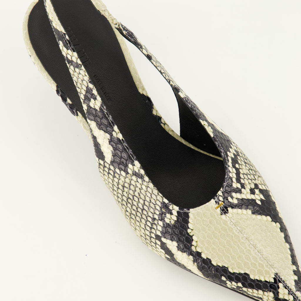 Escarpins Escarpins Bella Low effet peau de python Khaite Gris Femme