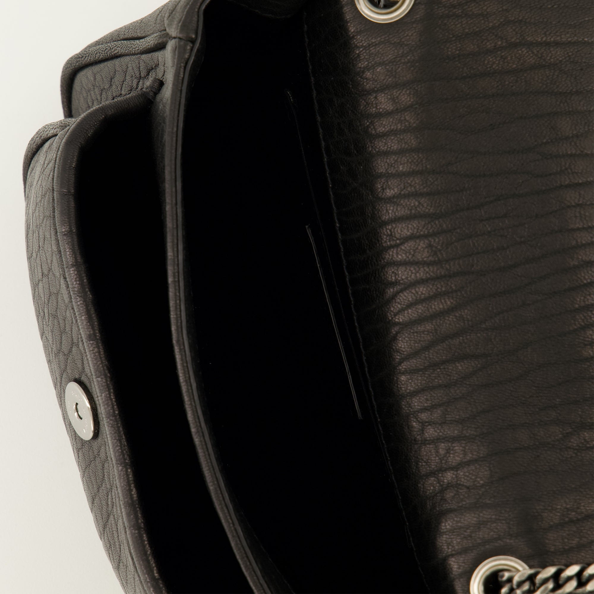 Sacs à main et épaule Bolsa Niki Mini em Couro Preto Saint Laurent Noir Femme