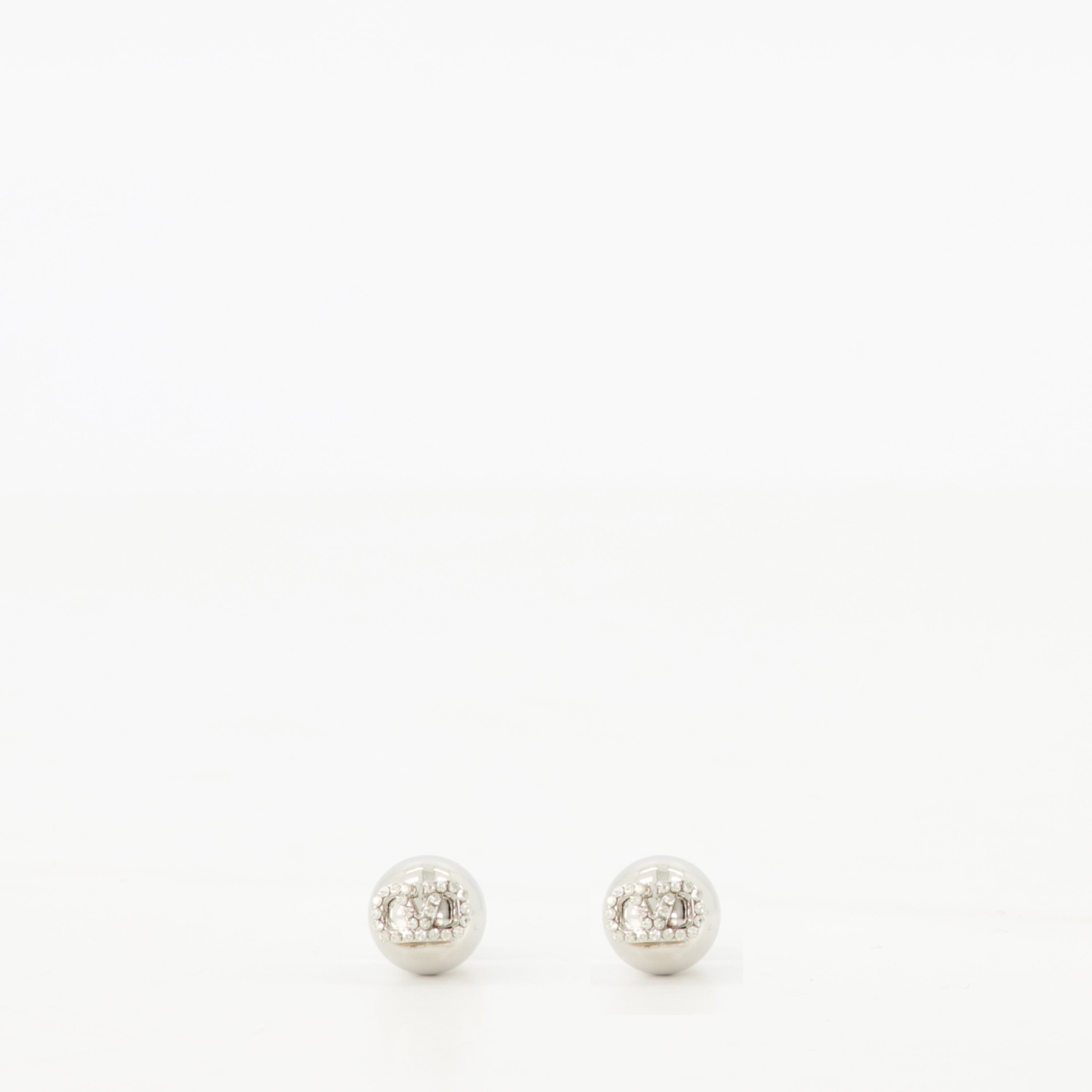 Joias Boucles d'oreilles VLogo en cristaux Valentino Garavani Prata Femme