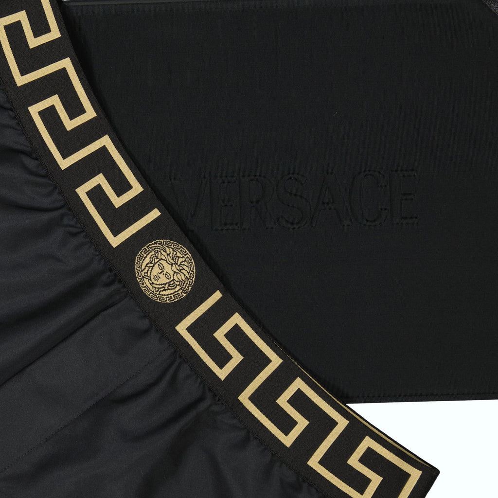 Beachwear Greca Swim Shorts Versace Black Homme