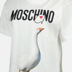 티셔츠 거위 티셔츠 Moschino 하얀색 Femme