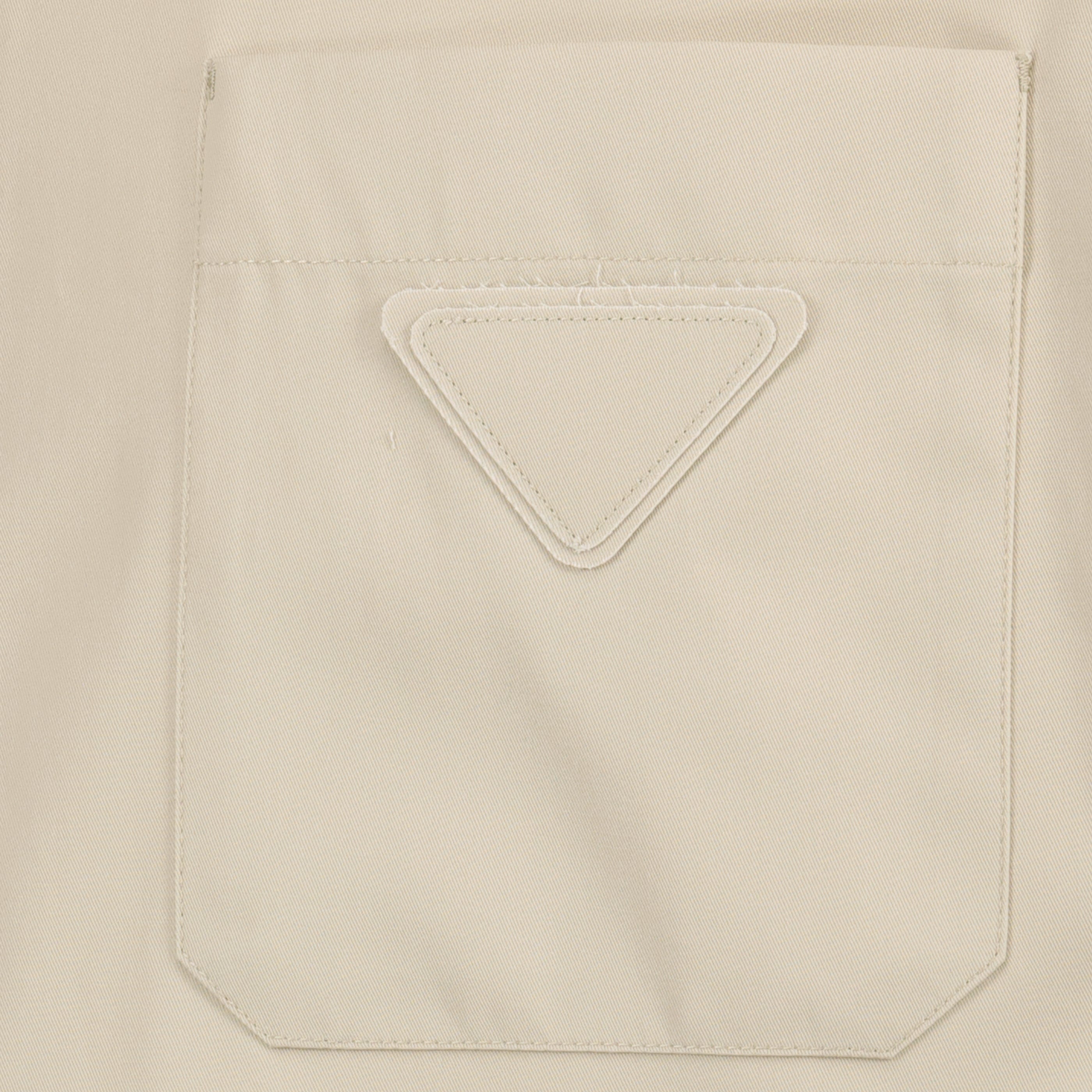 Vestes Veste chemise zippée en coton beige Prada Beige Homme