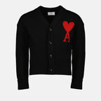 Knitwear Cardigan Ami de coeur oversize Ami PARIS Black Unisex