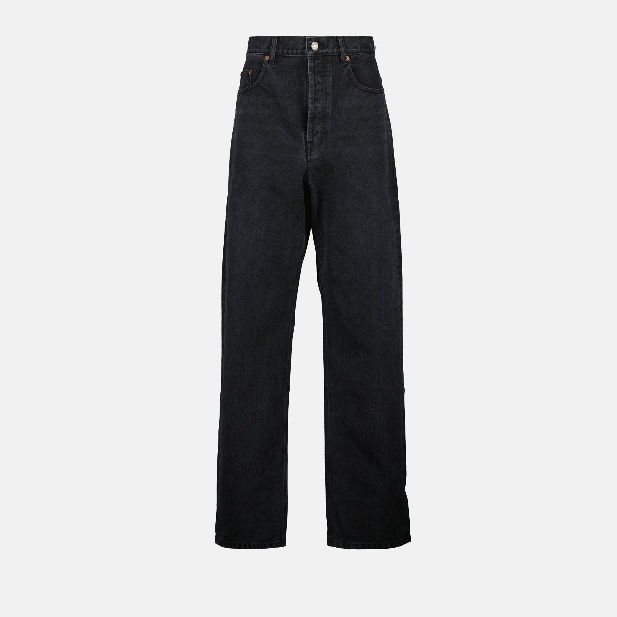 Pantaloni Jeans in Denim Saint Laurent Nero Femme