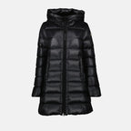 Immagine della giacca a piuma di media lunghezza Suyenne del marchio Moncler per Donna - Stagione Autunno-Inverno 2025 - Vista Frontale