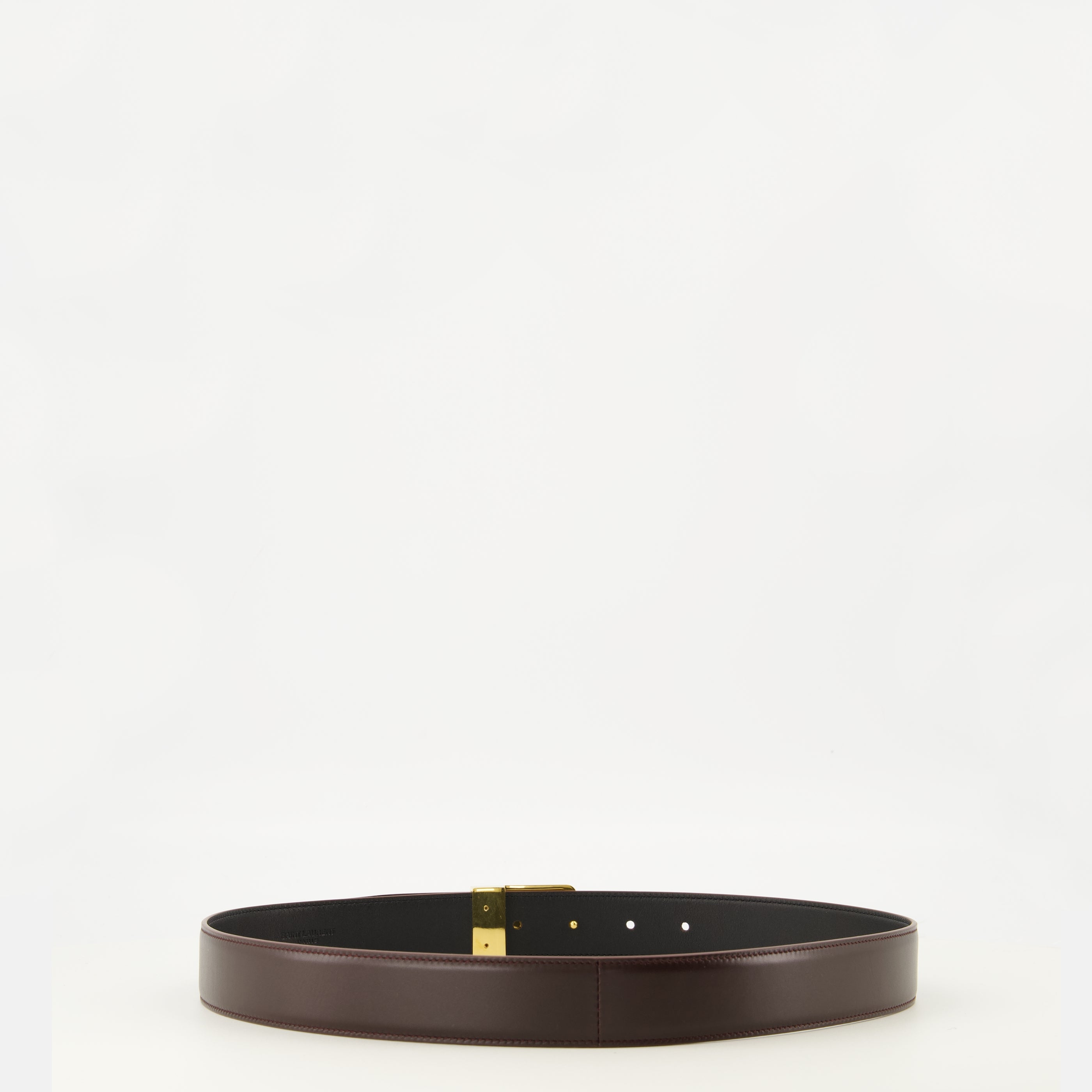 Image de l'article Ceinture 66 en cuir brillant de la marque Saint Laurent pour Femme - Saison Printemps-Été 2026 - Vue de Dos