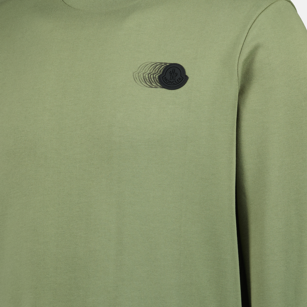 Sweatshirts Sweat à logo délavé Moncler Vert Homme