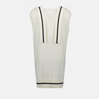 Abiti Abito Senza Maniche in Maglia Mm6 Bianco Femme
