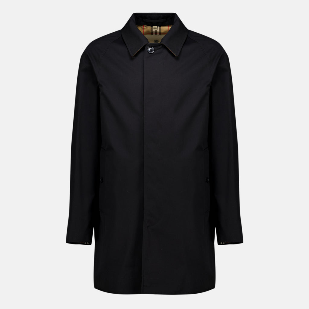 Manteaux 블랙 가바르딘 헤리티지 코트 Burberry Noir Homme