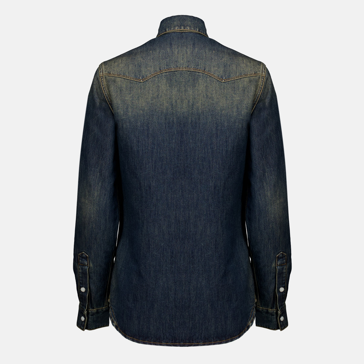 Chemises Chemise en denim bleu délavé Fendi Bleu foncé Femme