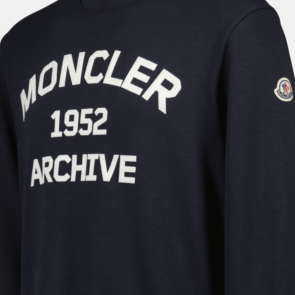 Sweatshirts Sweat à imprimé Moncler Bleu foncé Homme