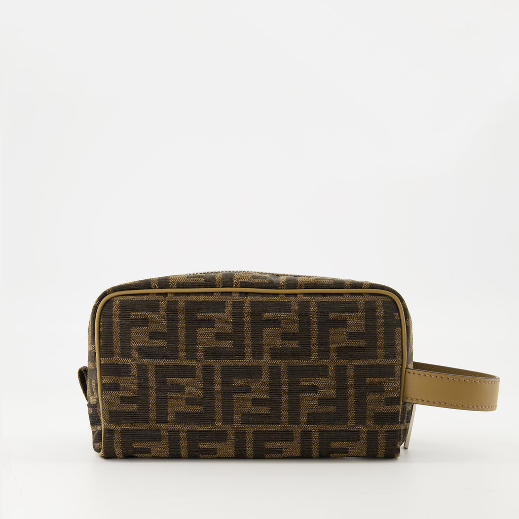Image of the Fendi FF Toiletry Bag for Men - Autumn-Winter 2025 - Back View