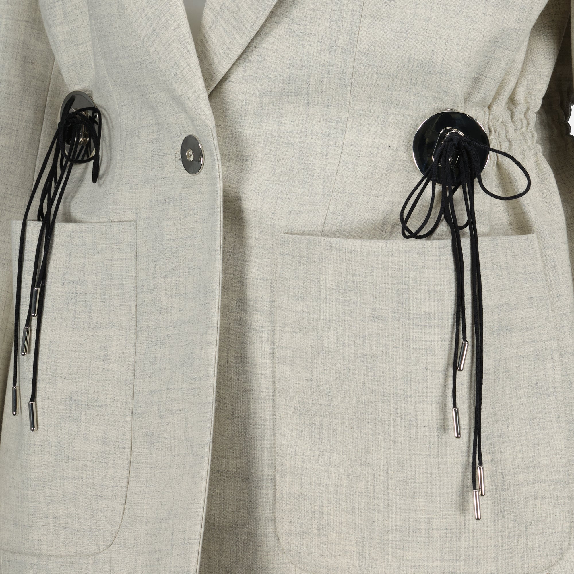 Giacche Blazer in Lana Rabanne Beige Femme