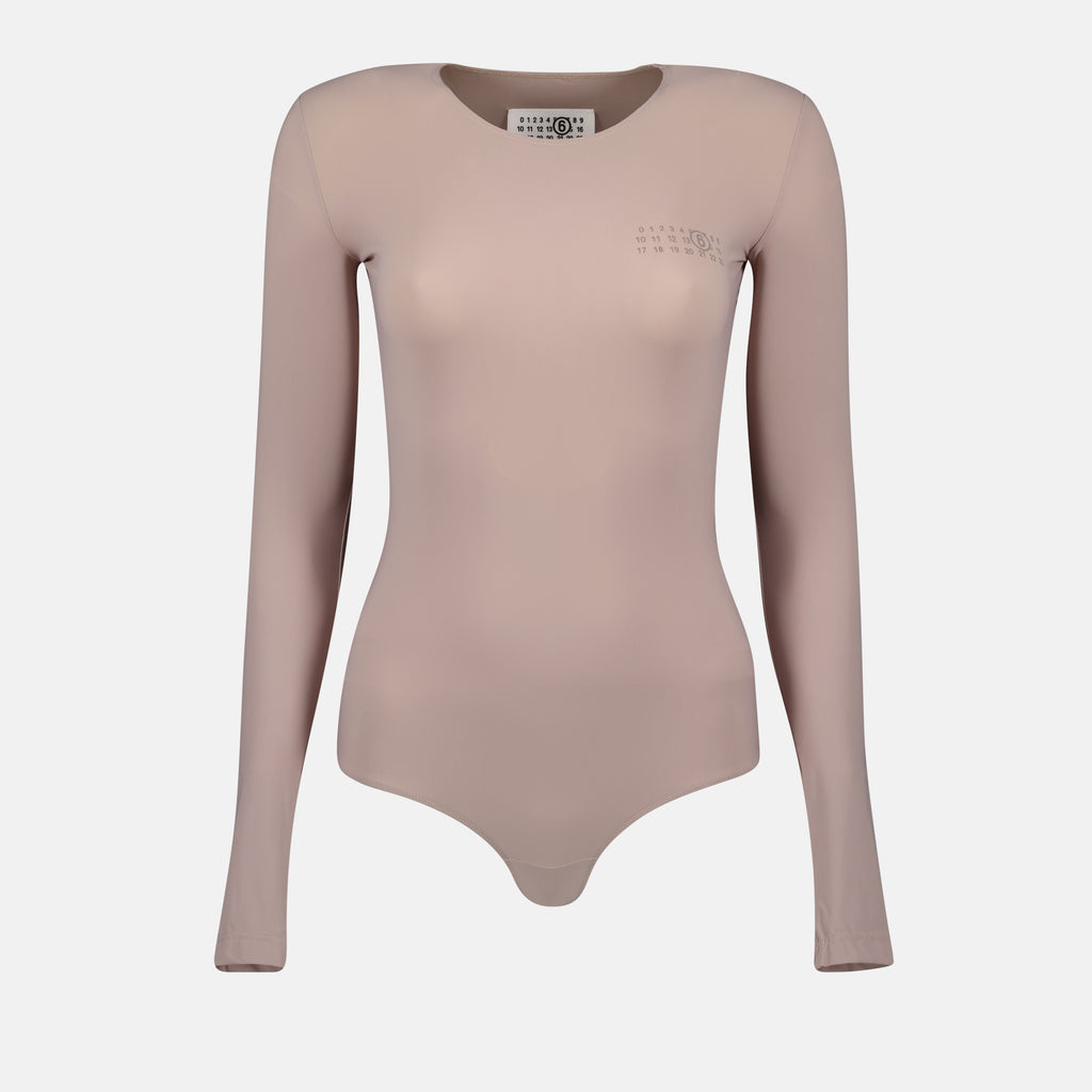 Tops Body à manches longues Mm6 Beige Femme