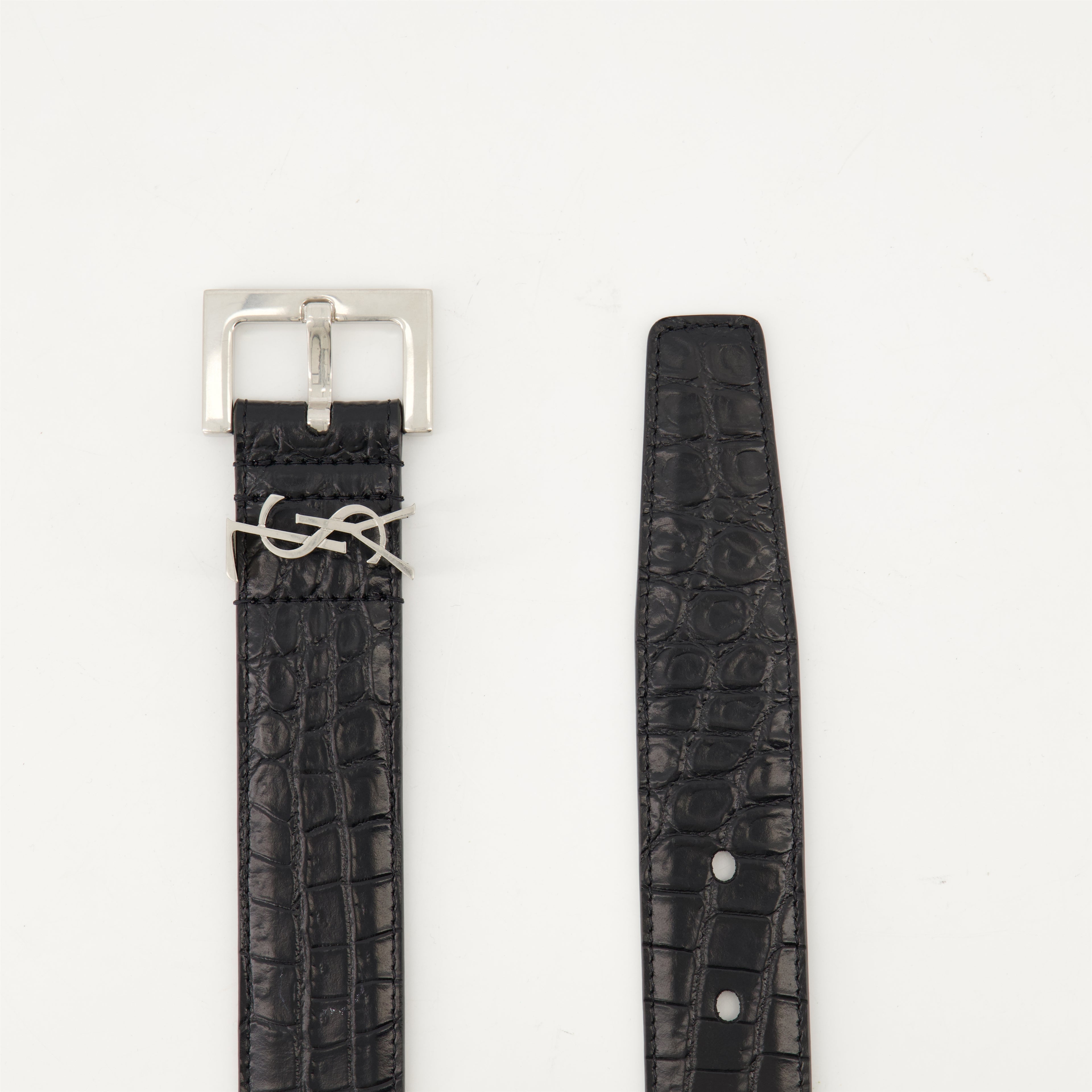 Cinture Cintura YSL Cassandre Saint Laurent Nero Homme