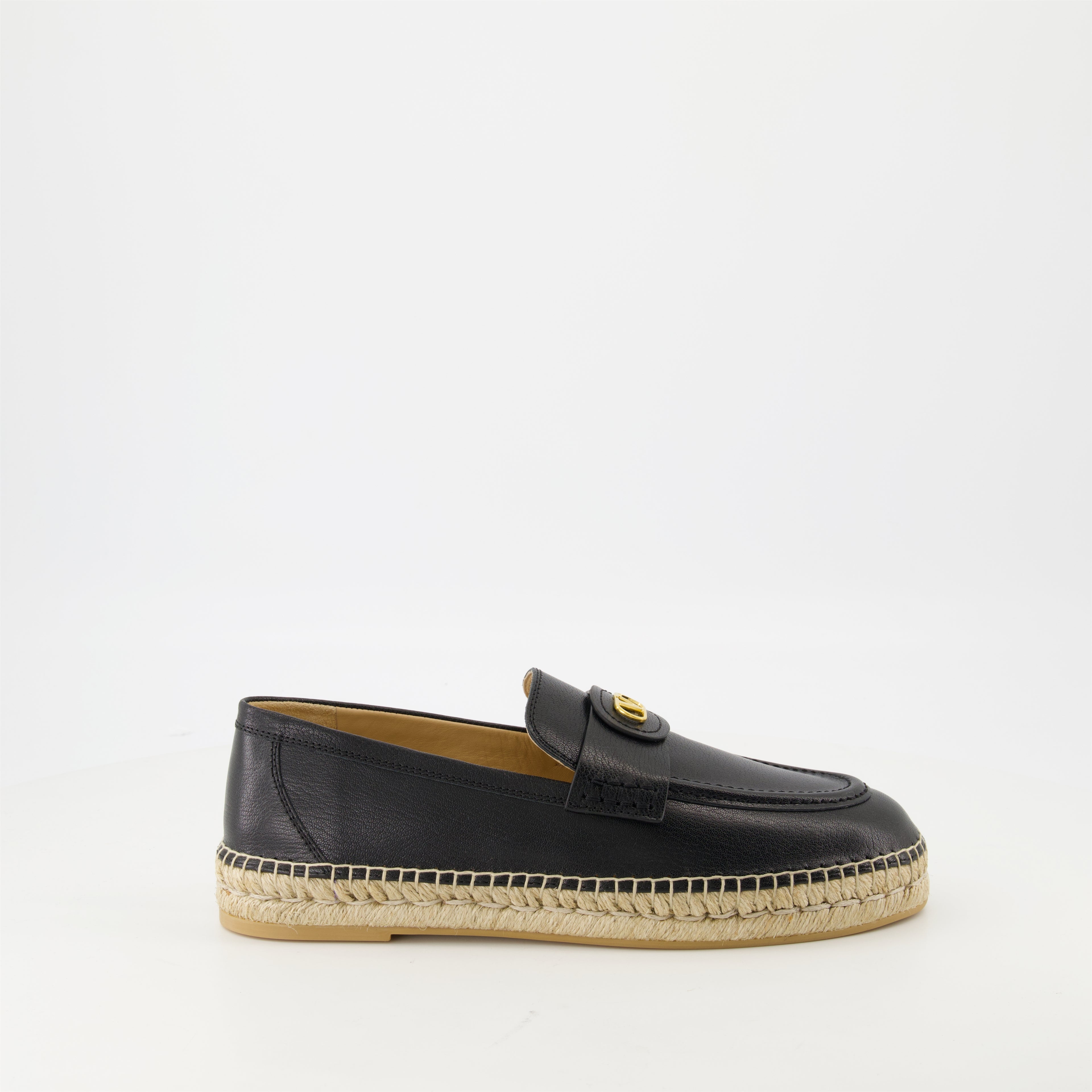 Espadrilles Espadrilles en cuir Palm Valentino Garavani Noir Homme