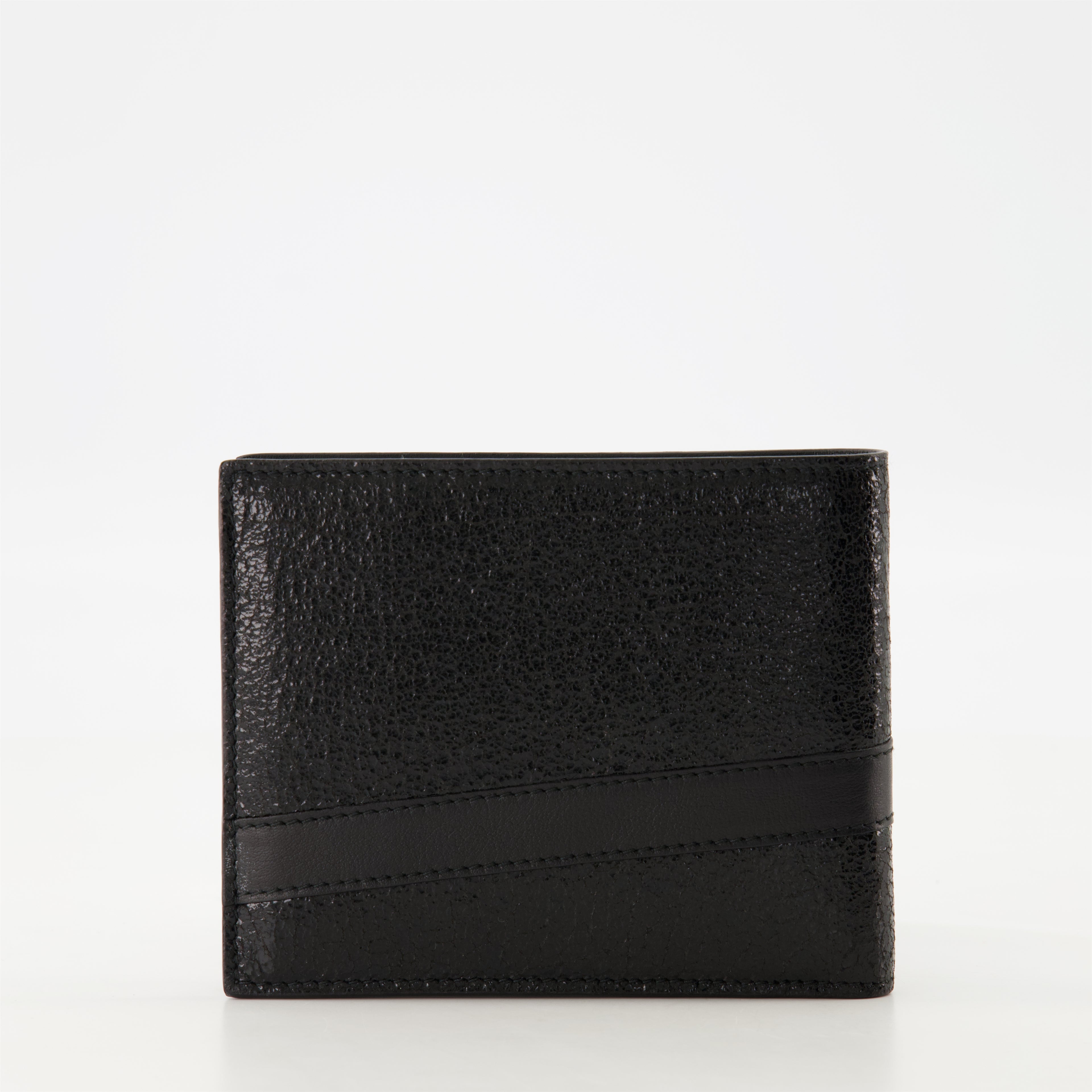 Petite maroquinerie Portefeuille en cuir texturé Dior Noir Homme