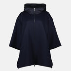 Giubbotti Cappotto in Lana Con Zip Moncler Blu scuro Donne