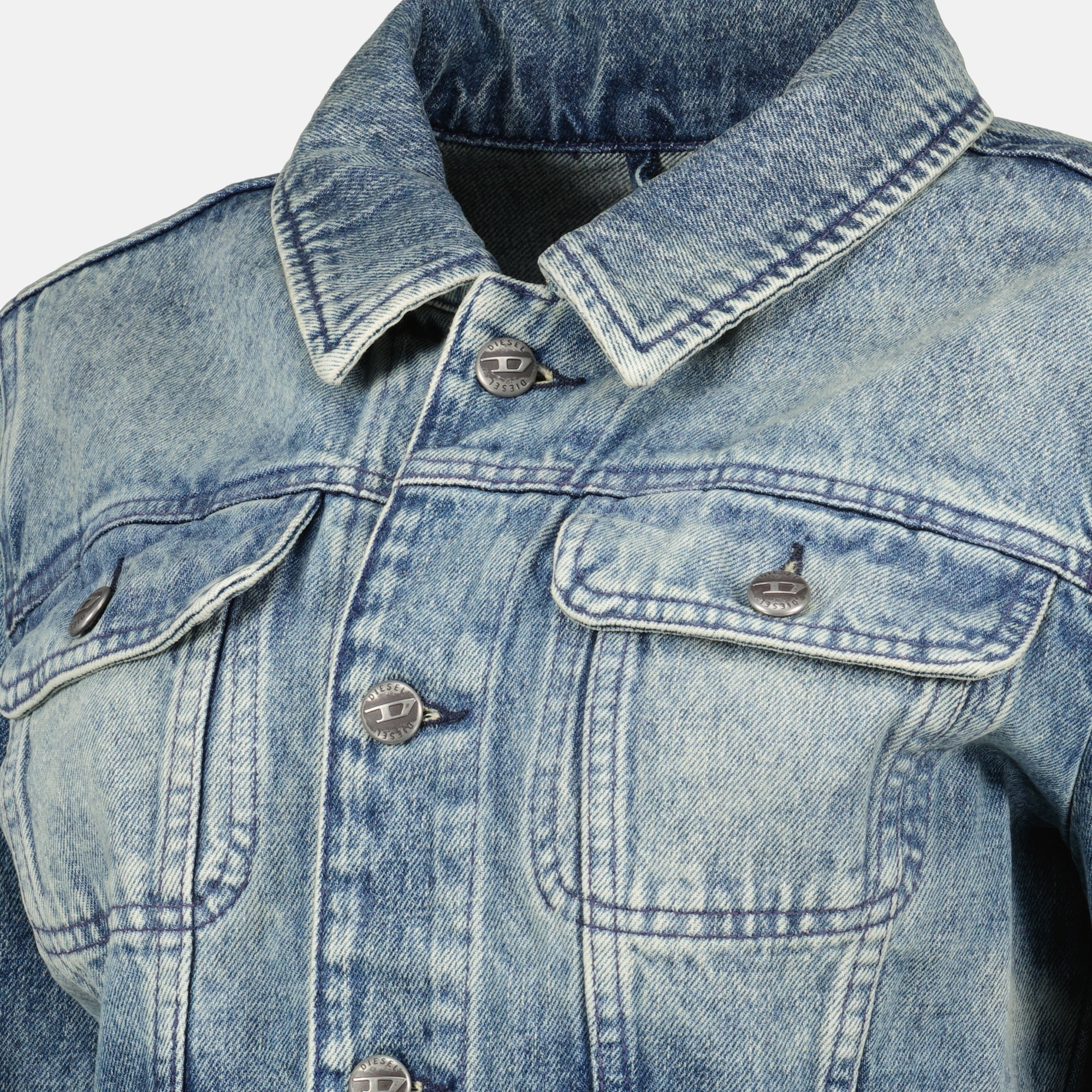 Bild des Denim-Shirts De-Katerin-Fsh der Marke Diesel für Frauen - Herbst-Winter 2025 - Detaillierte Ansicht_1