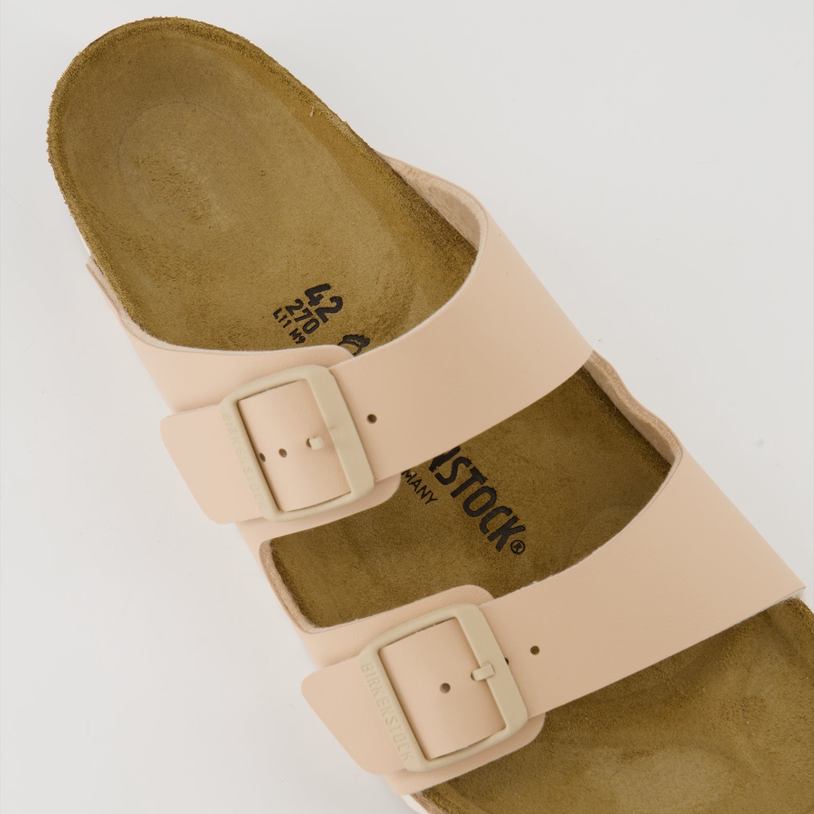 Chaussures ouvertes Claquettes Arizona Birko-Flor Birkenstock Beige Homme