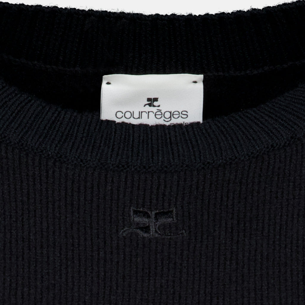 Maille 검은색 울 스웨터 Courrèges Noir Femme