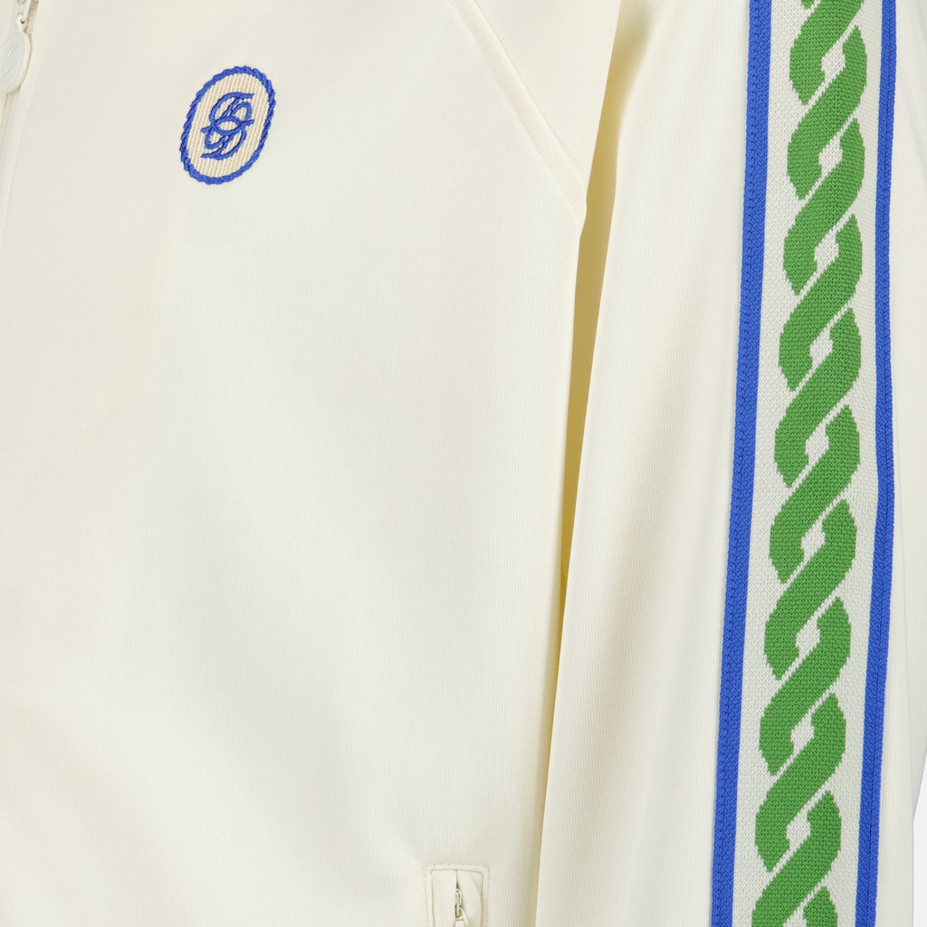 Vestes Veste de survêtement Track Tressée Drole De Monsieur Blanc Homme