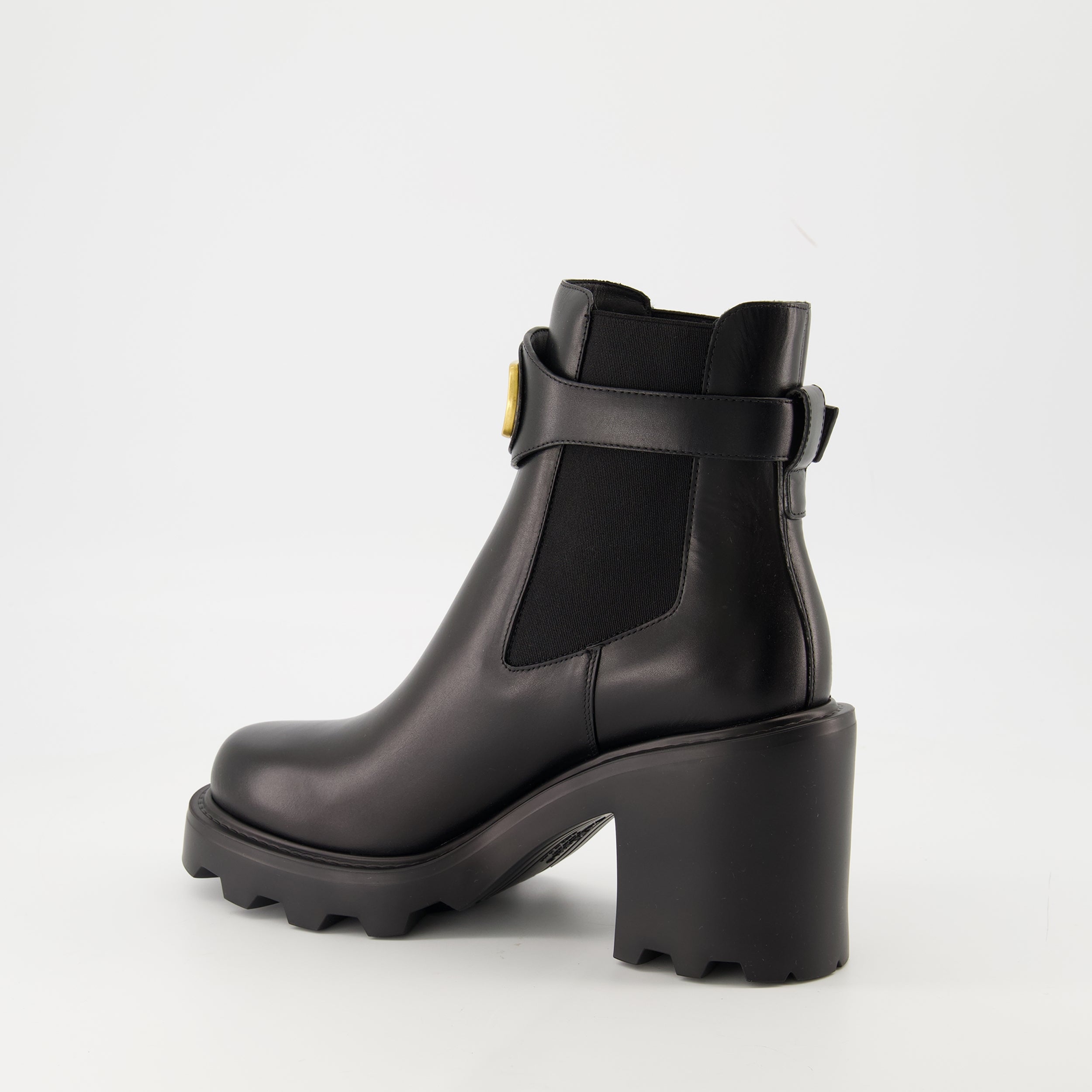 Image de l'article Bottines à talon Beatle de la marque Valentino Garavani pour Femme - Saison Automne-Hiver 2025 - Vue trois quarts arrière droite