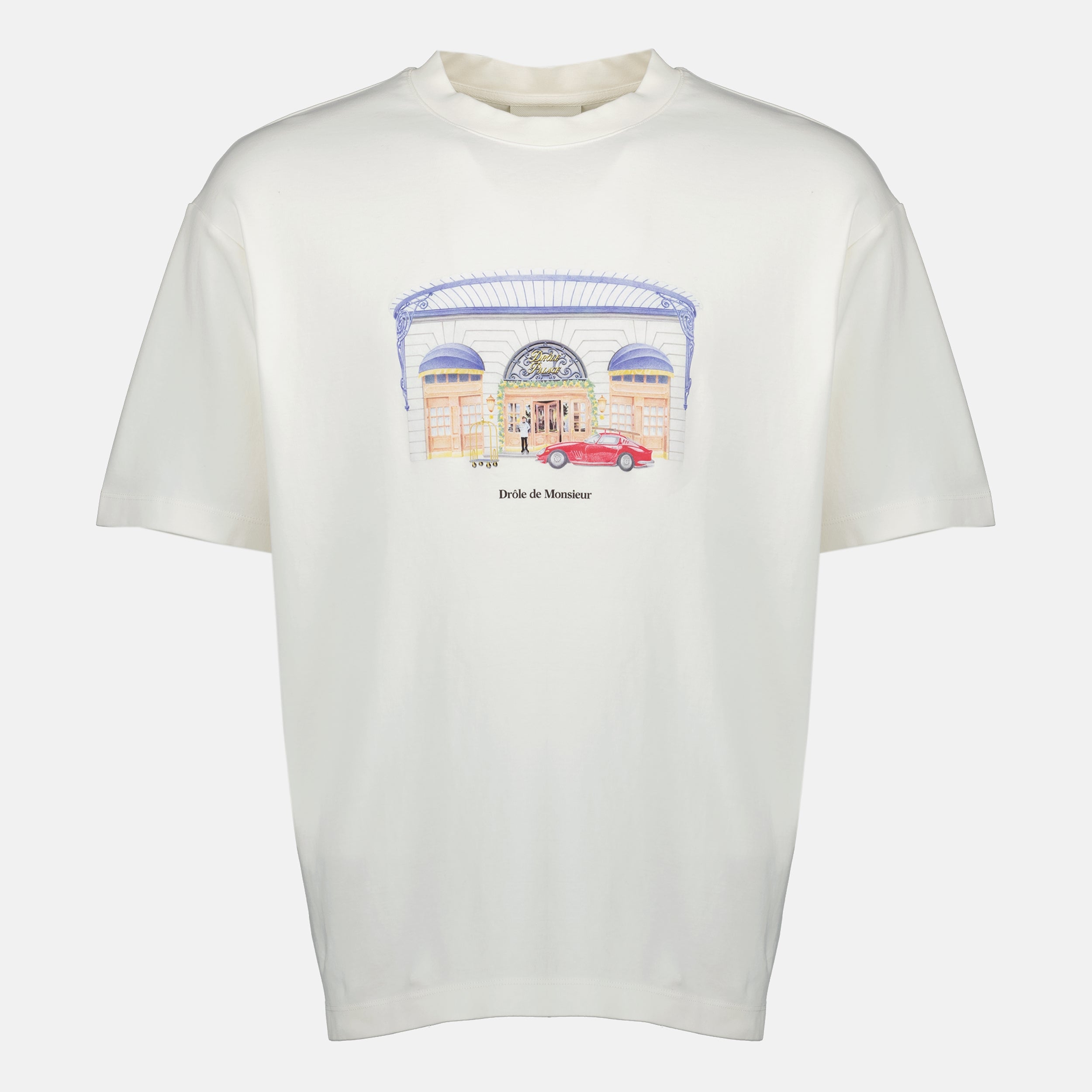 Bild des Drôle Palace T-Shirts der Marke Drole De Monsieur für Männer - Herbst-Winter 2025 - Vorderansicht
