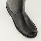 Imagem das Botas Filo em couro preto da marca Fendi para Mulher - Temporada Outono-Inverno 2025 - Vista detalhada de cima