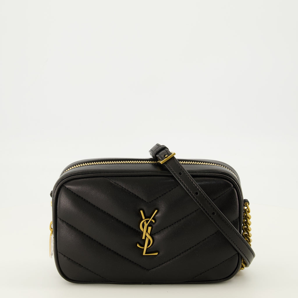 Sacs bandoulière Mini sac Loulou Camera noir Saint Laurent Noir Femme