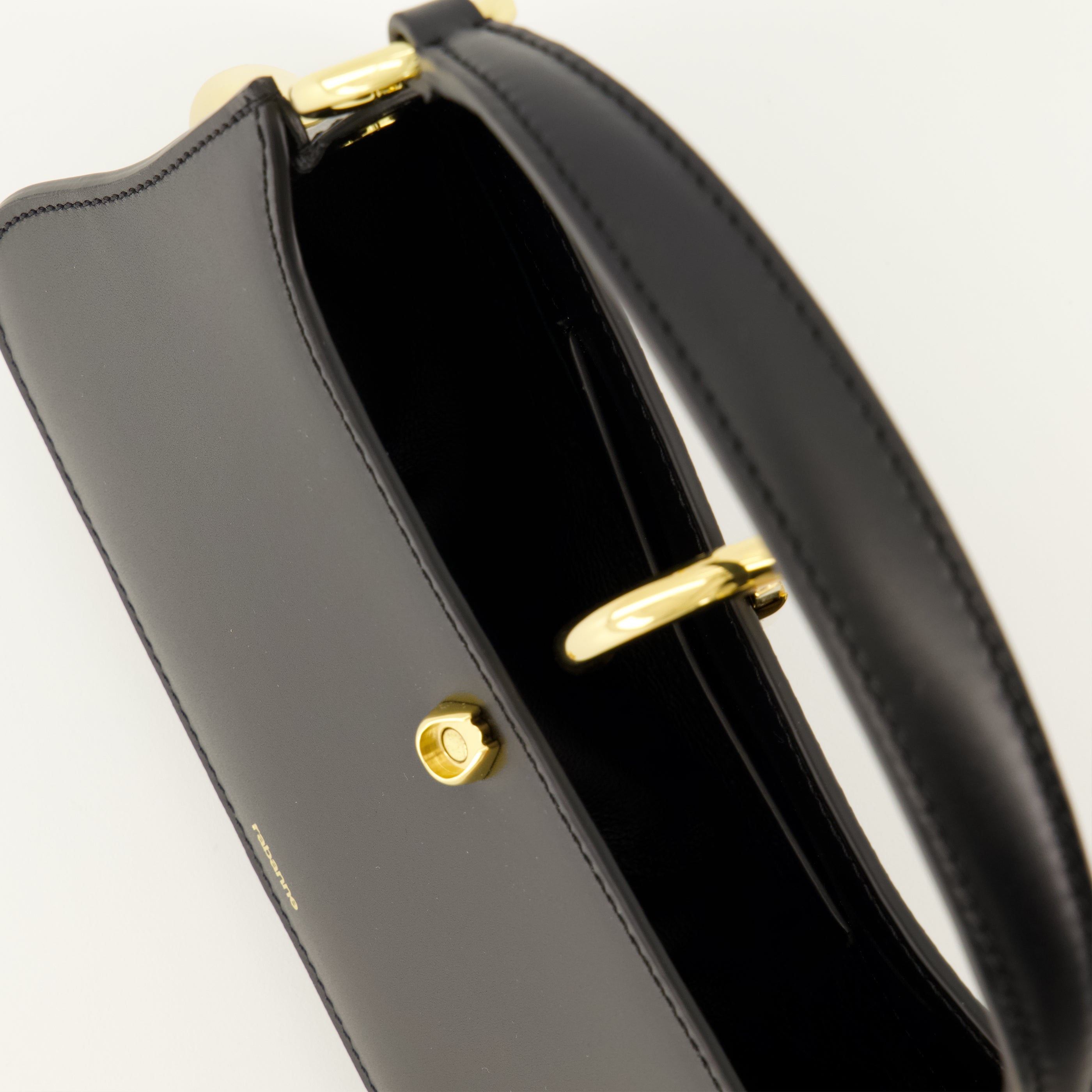 Sacs à main et épaule 미니 블랙 가죽 가방 Rabanne Noir Femme