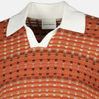 Bild des roten Coogie-Strickpolos der Marke Drole De Monsieur für Herren - Frühling-Sommer 2026 - Detailansicht_1
