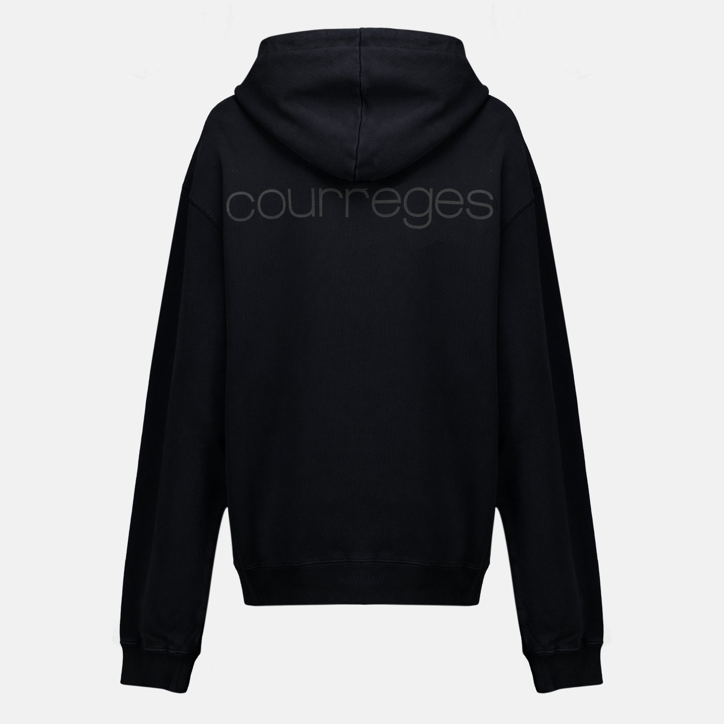Sweatshirts Stonewash Zip-Up Hoodie Courrèges Noir Femme