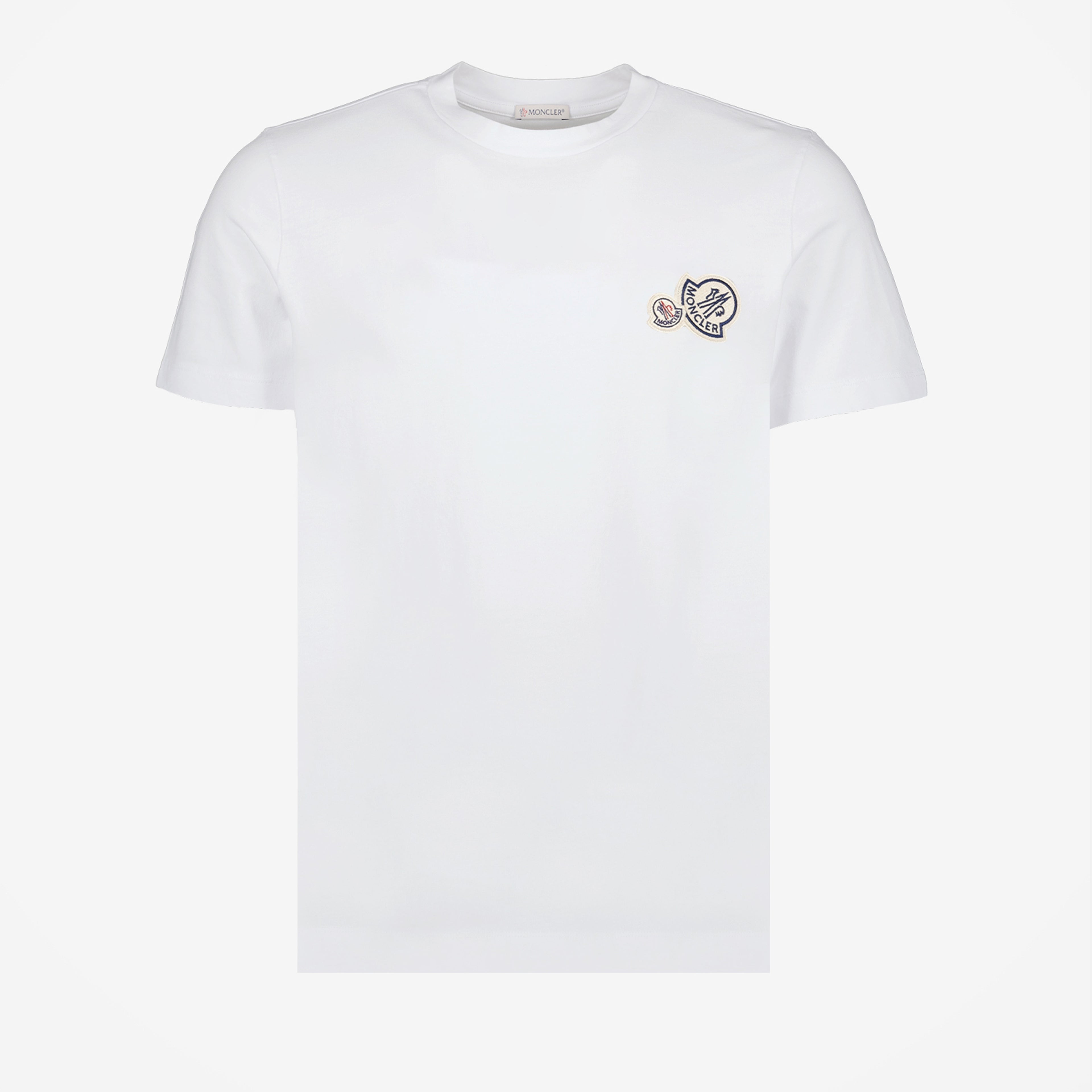 T-shirt T-Shirt con Doppio Logo Moncler Bianco Homme