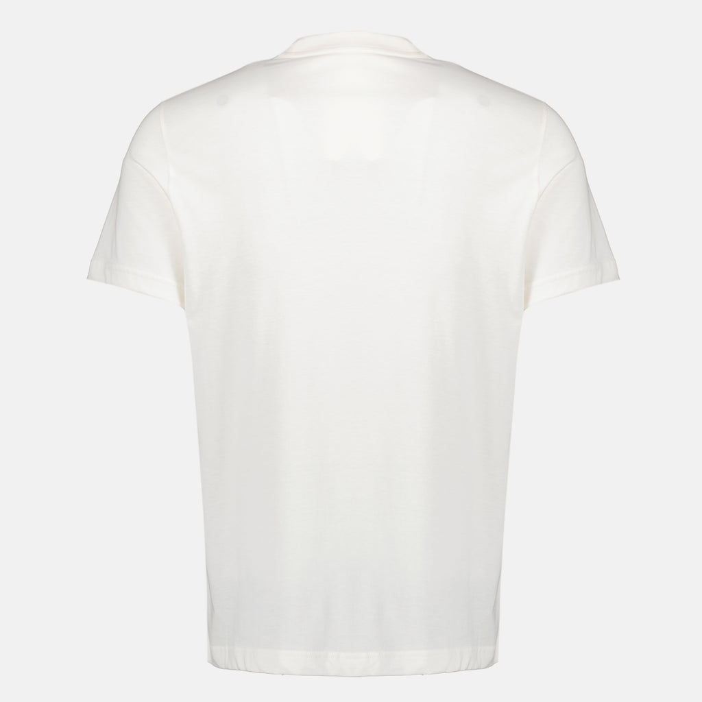 T-shirts Weißes bedrucktes Logo T-Shirt Moncler Blanc Homme