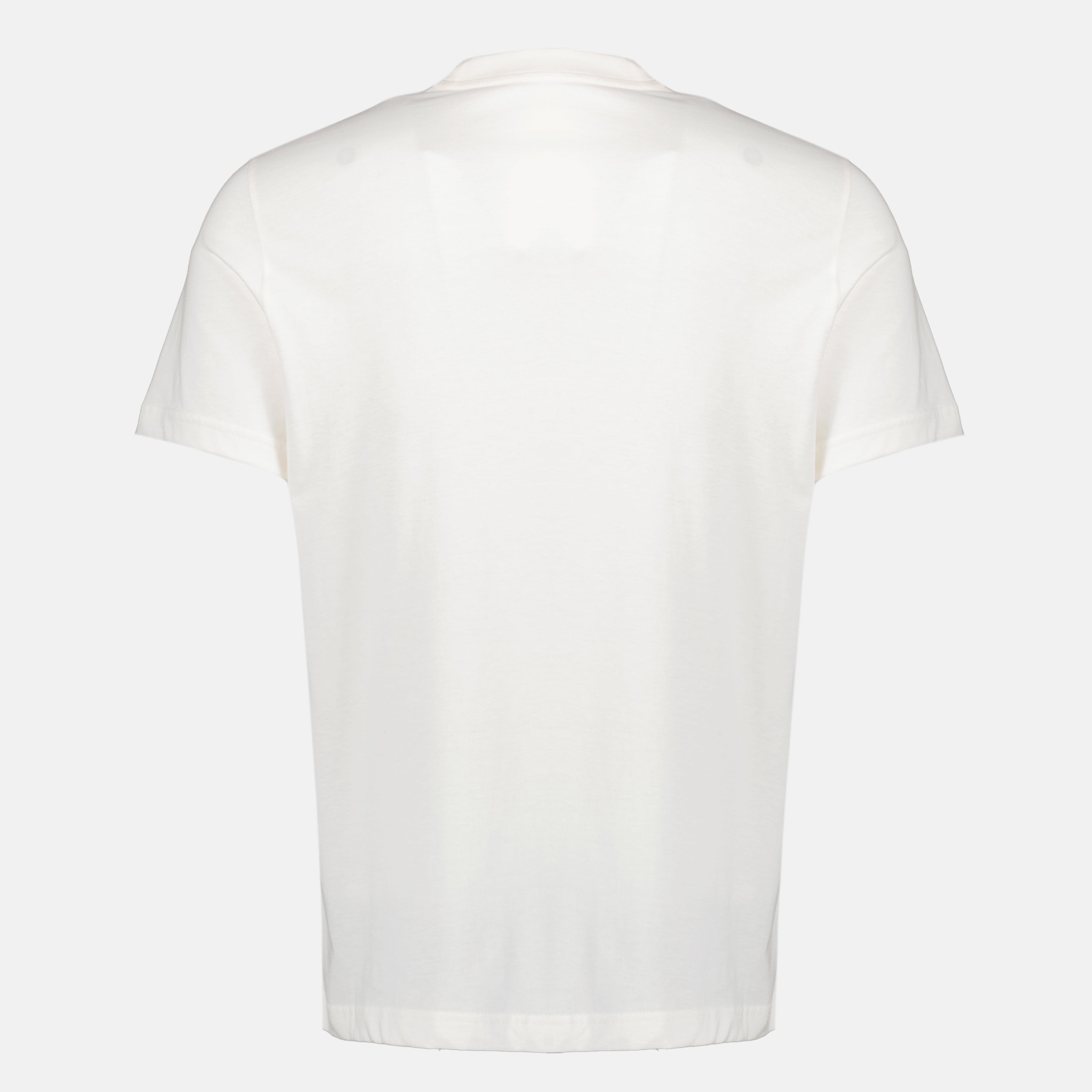 T-shirts Weißes bedrucktes Logo T-Shirt Moncler Blanc Homme