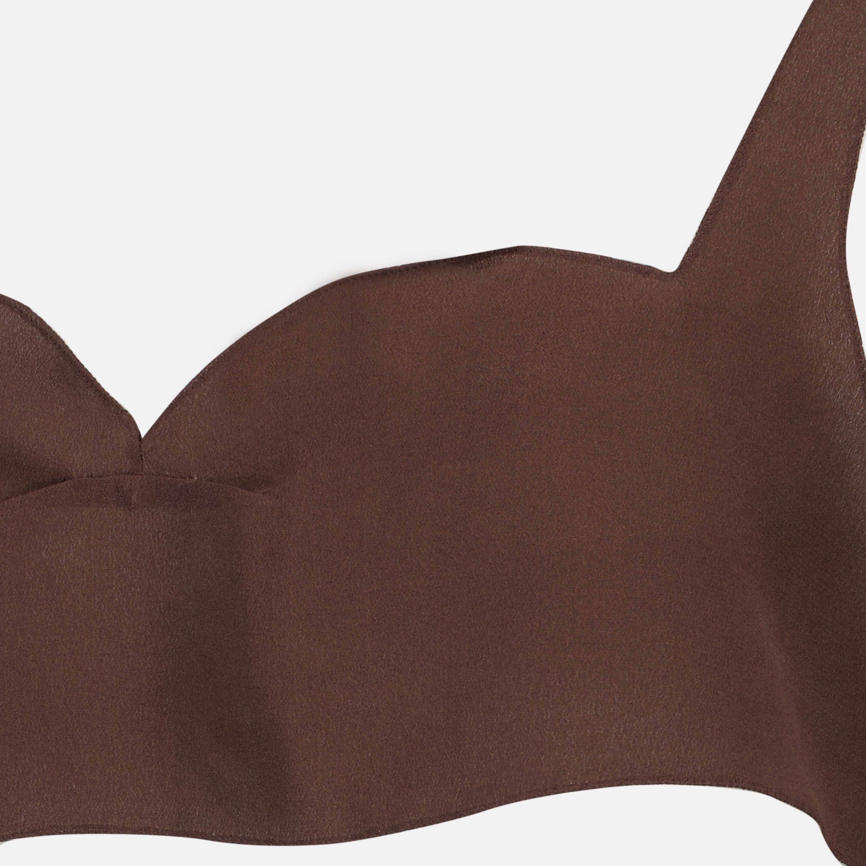 Tops Top marron en crêpe de chine Prada Marron Femme