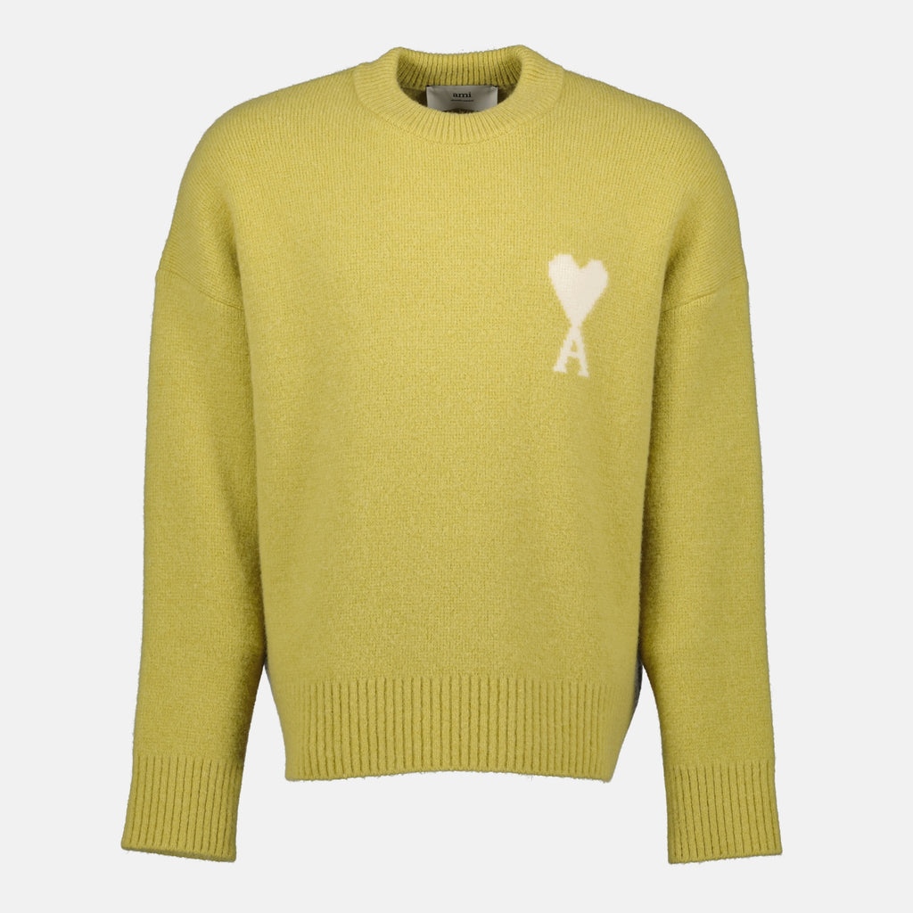 Image of the Ami heart sweater from the brand Ami PARIS for Unisex - Autumn-Winter Season 2025 - Front View