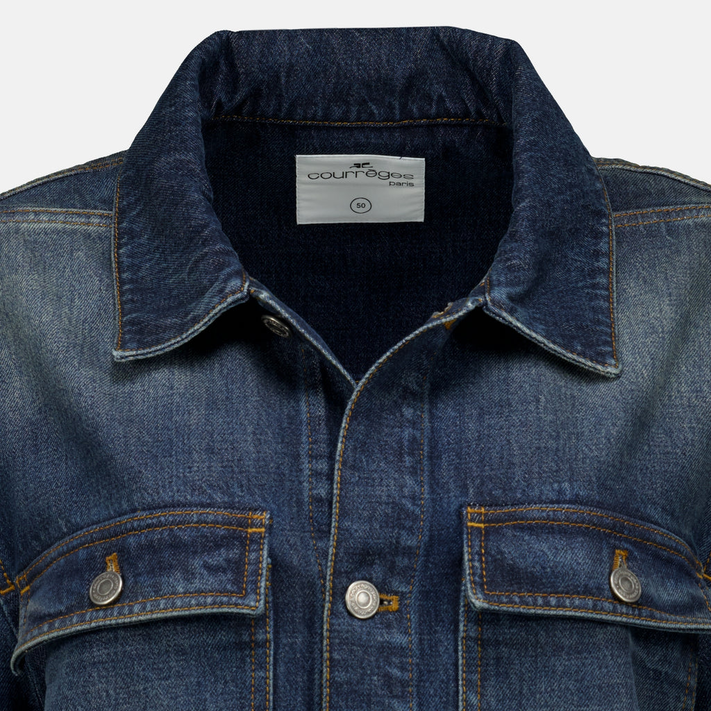 Vestes 빈티지 데님 트러커 자켓 Courrèges Bleu foncé Femme