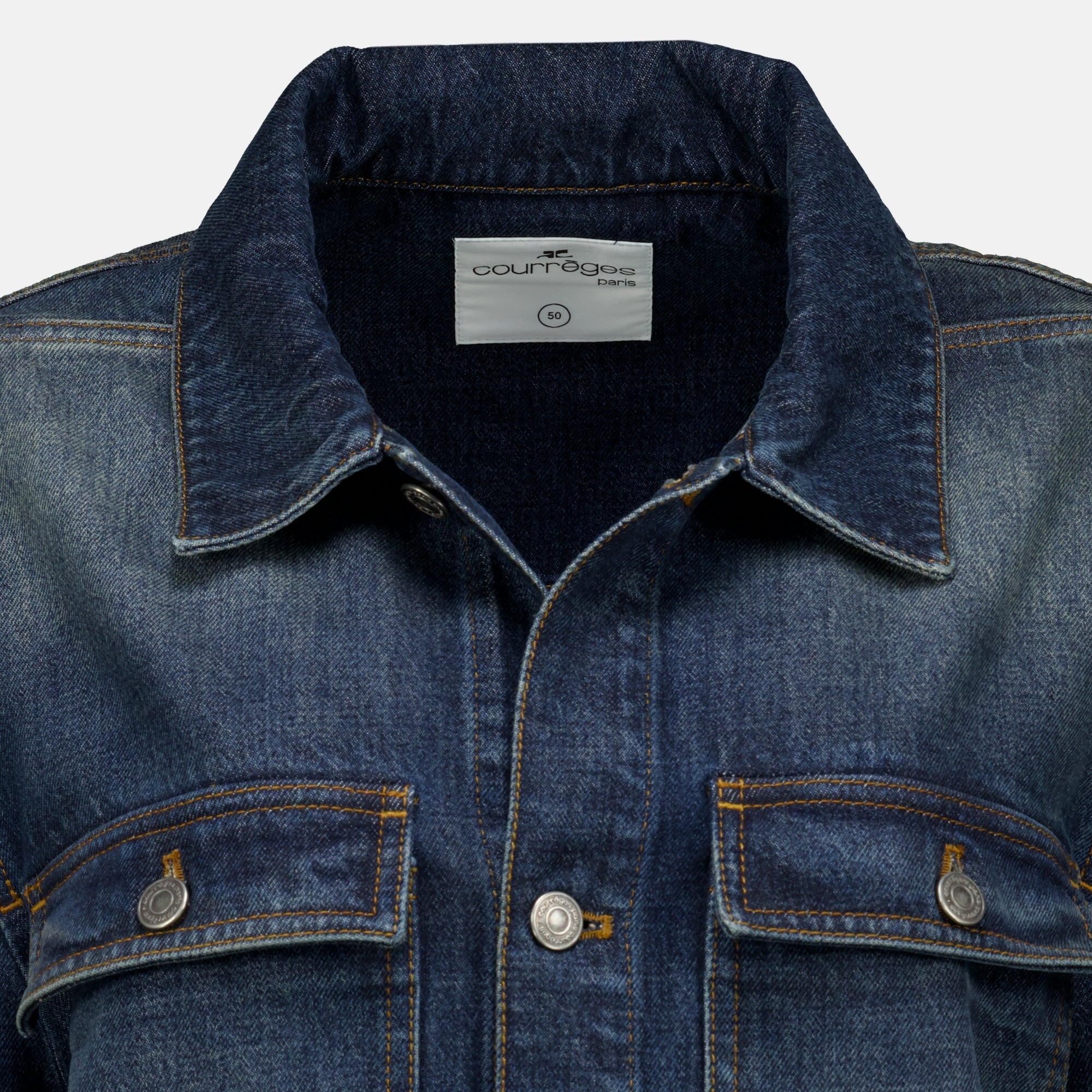 Vestes 빈티지 데님 트러커 자켓 Courrèges Bleu foncé Femme