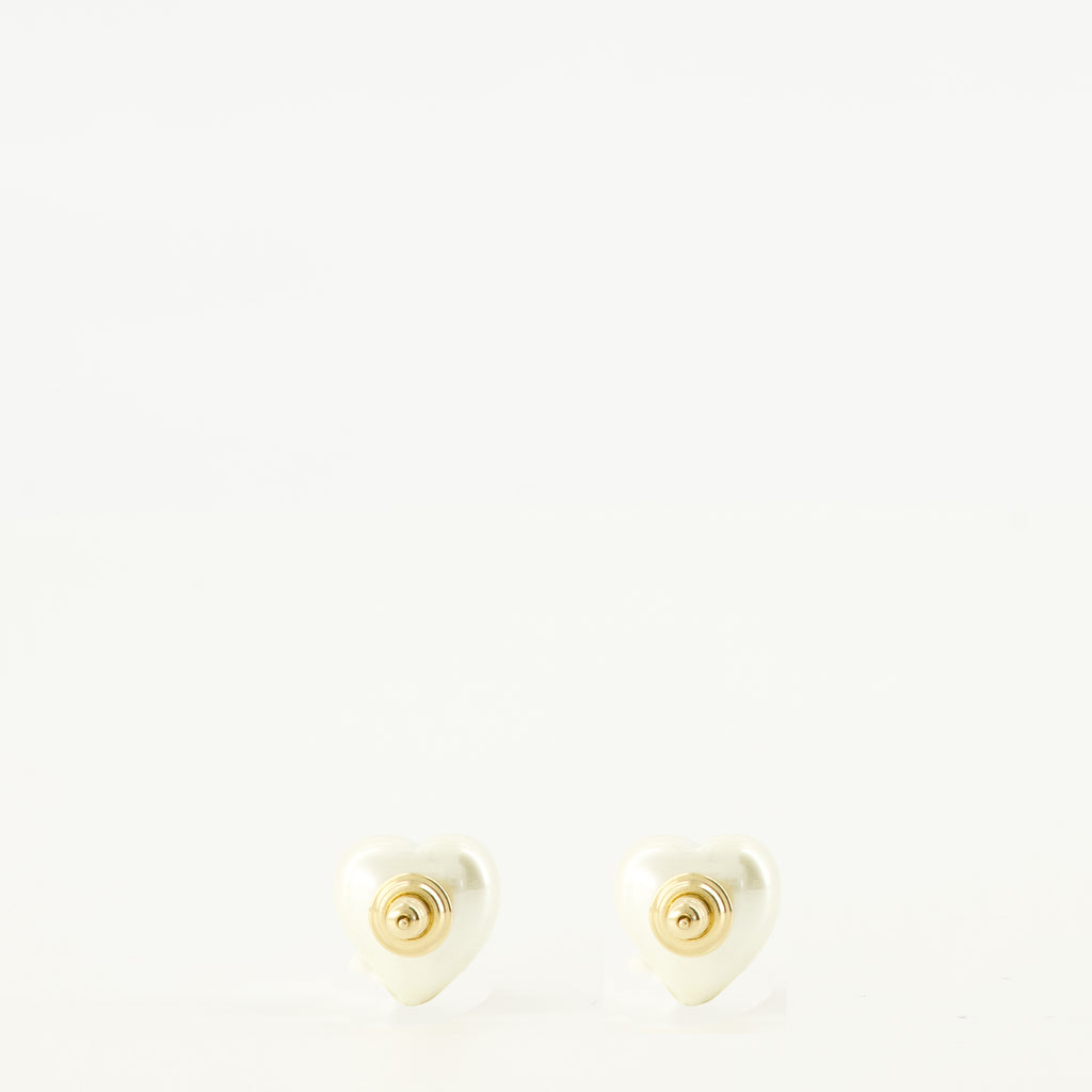 Bijoux Pendientes Metálicos Vlogo con Perlas y Cristales Swarovski® Valentino Garavani Doré Femme