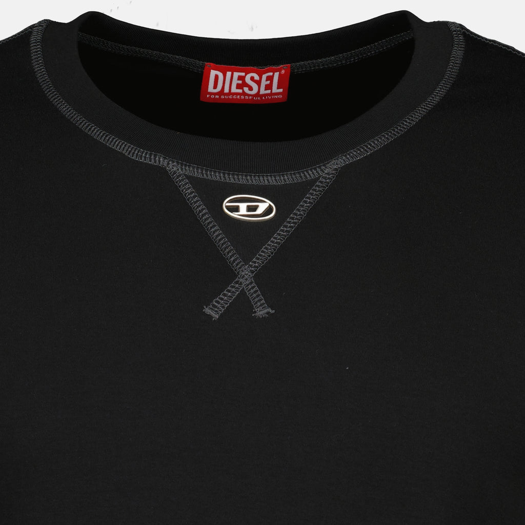 Imagen de la camiseta T-Madjust negra de Diesel para hombre - Temporada Primavera-Verano 2026 - Vista Detallada_2