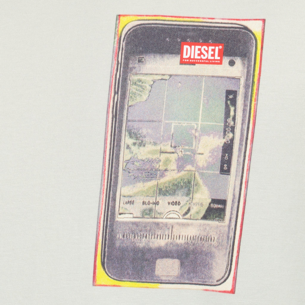 Immagine della maglietta grigia T-Adjust di Diesel per Uomo - Stagione Primavera-Estate 2026 - Vista Dettagliata_1